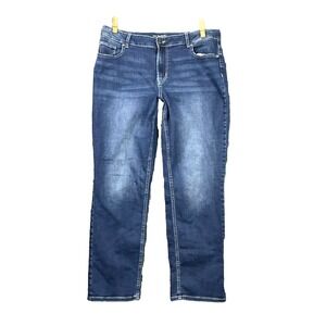 M Jeans By Maurices High Rise Curvy Jeans Womens 18W Blue Cotton Mid Rise Skate